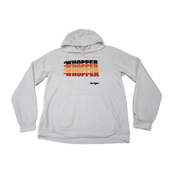 Burger King Hoodie Jacket Men's Large Fleece Sweatshirt Employee Whopper - Picture 1 of 8